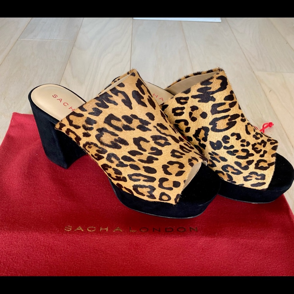 Sasha London animal print shoes